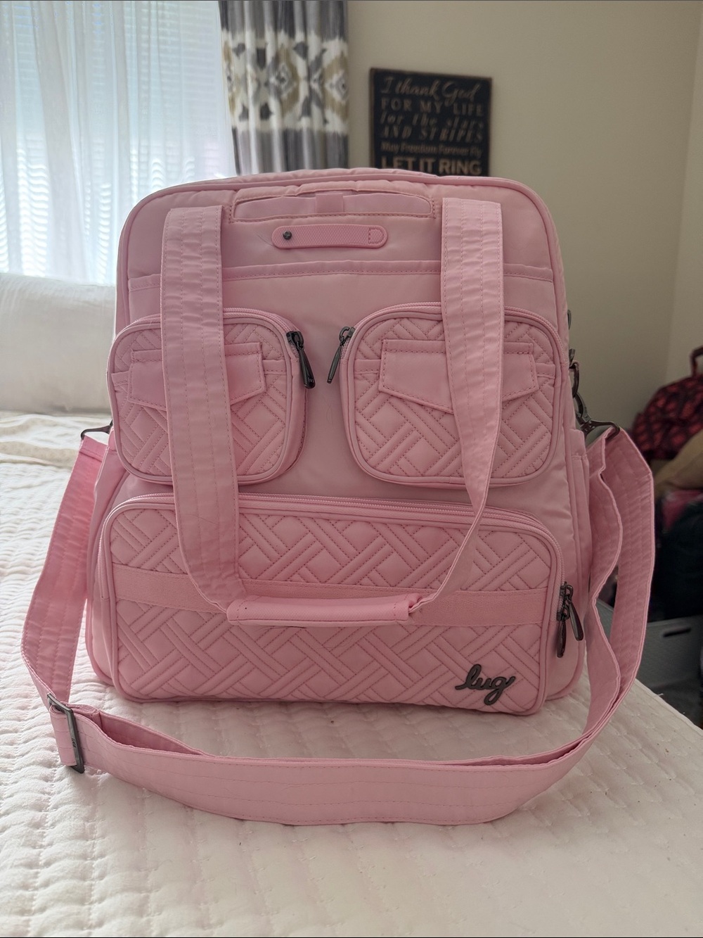 lug Bubble Pink Puddle Jumper Overnight Tote